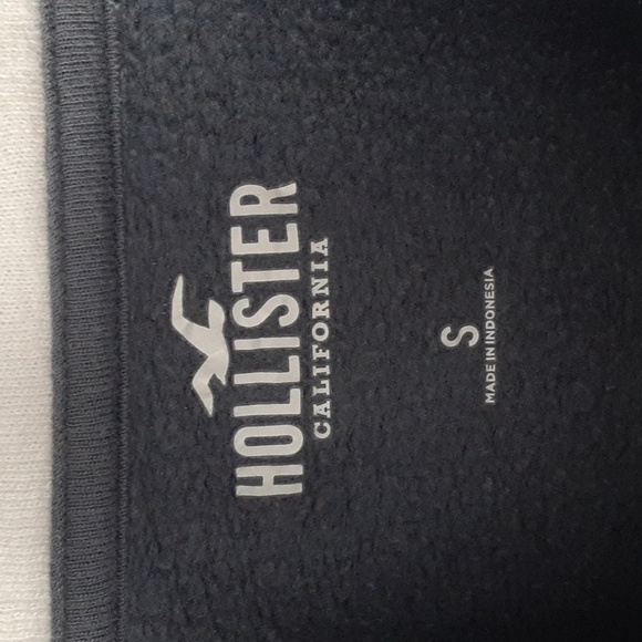 Hollister Blue Gray 3/4 Button Up Cropped Stripe Sweater - Picture 9 of 9